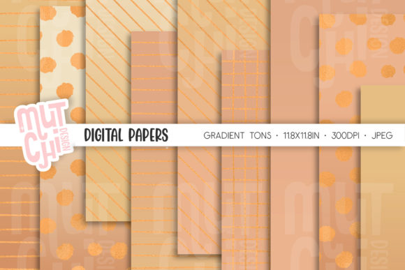 Download Gradient Beige Digital Paper Set - Premium Resources