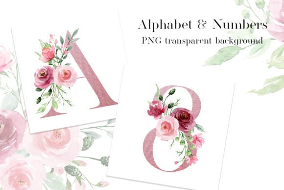 Download Letters, Numbers, Pink Floral Alphabet. - Premium Resources