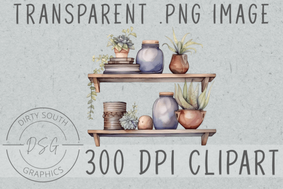 Download Watercolor Boho Decor Shelf - Premium Resources